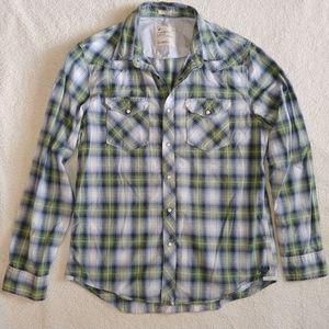 American Eagle Plaid Button Up